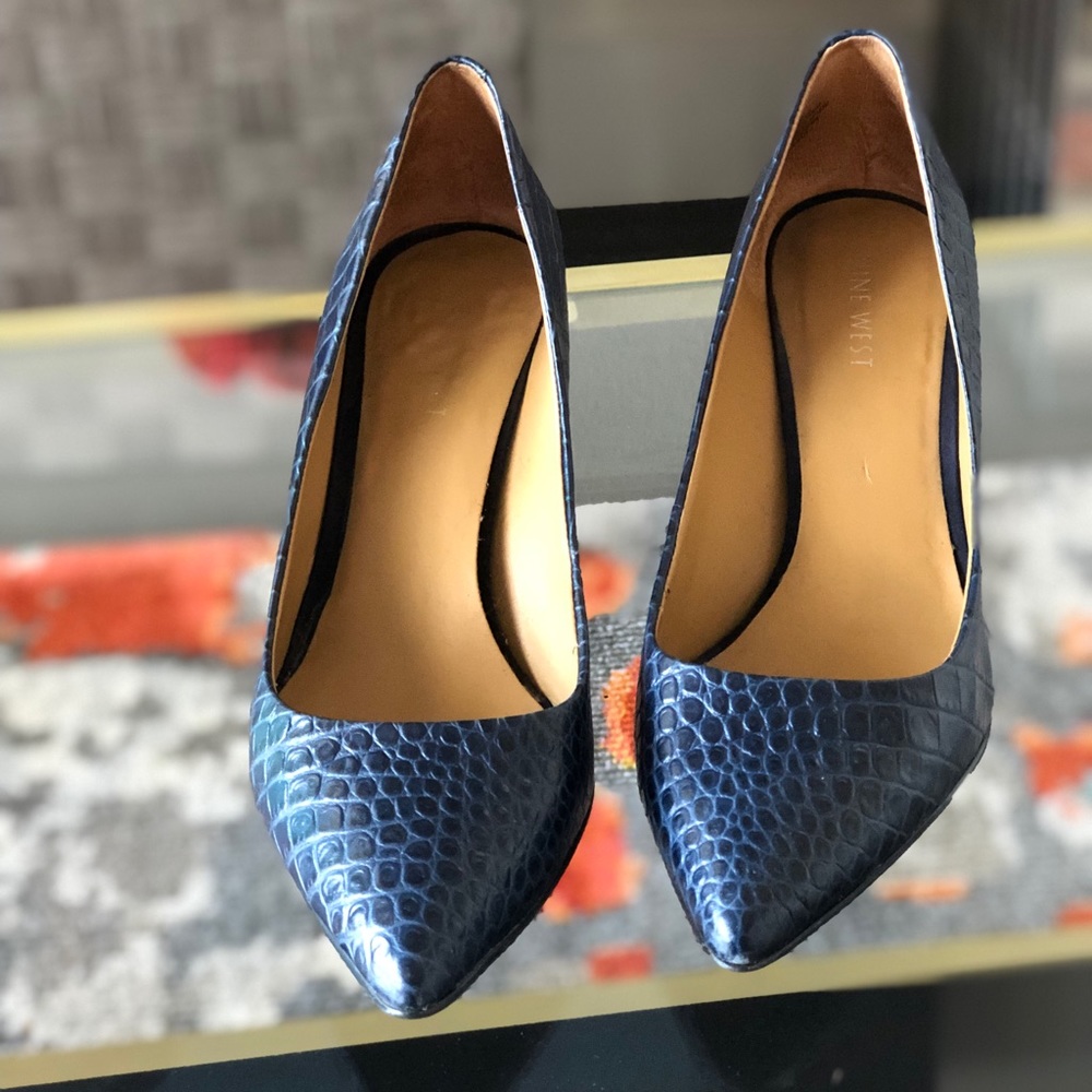 Alligator Skin Kitten Heels